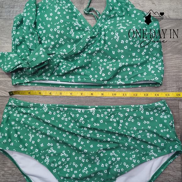 CharmLeaks Crop Tie High Waist Bikini Size XL - Picture 2 of 4